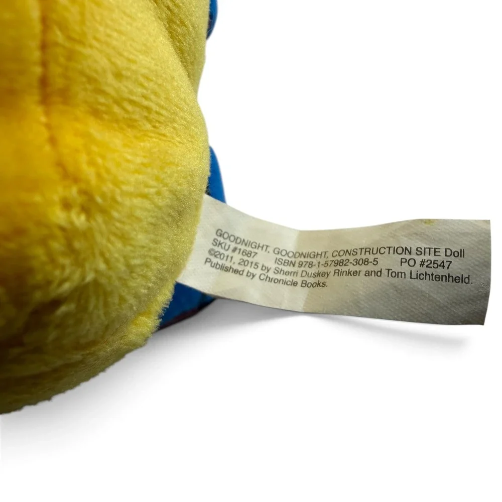 Goodnight Goodnight Construction Site Excavator Plush Yellow Digger Toy Doll